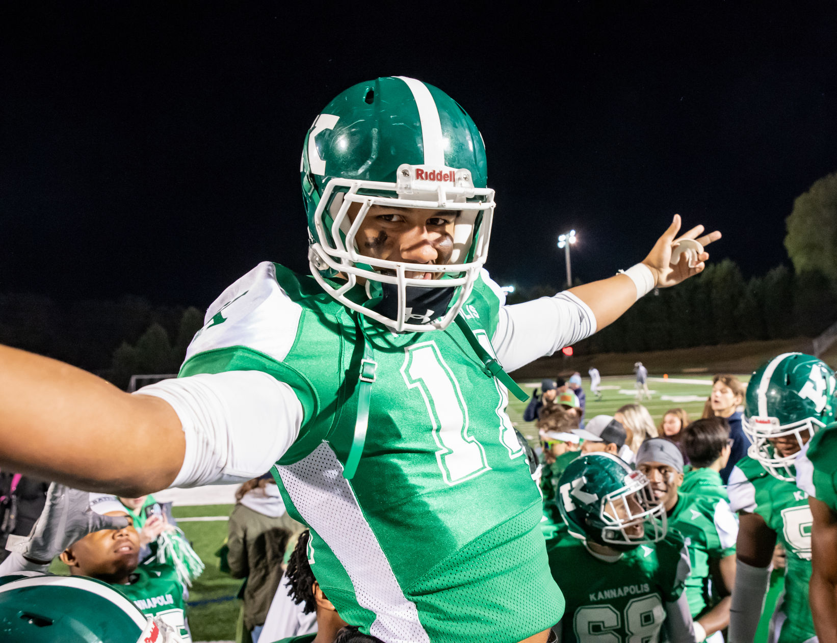 the annual Battle of the Bell high school football game